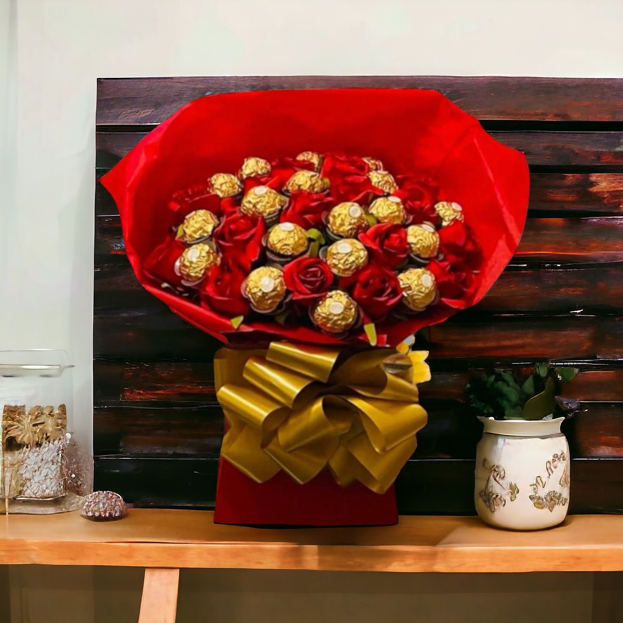 Luxury Red Ferrero Rocher Bouquet
