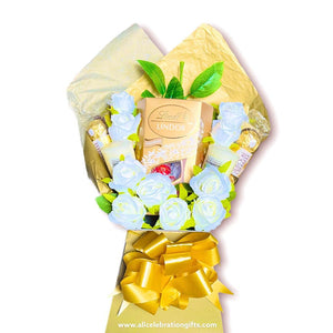 Lindor Chocolate & Candle Bouquet (assorted)