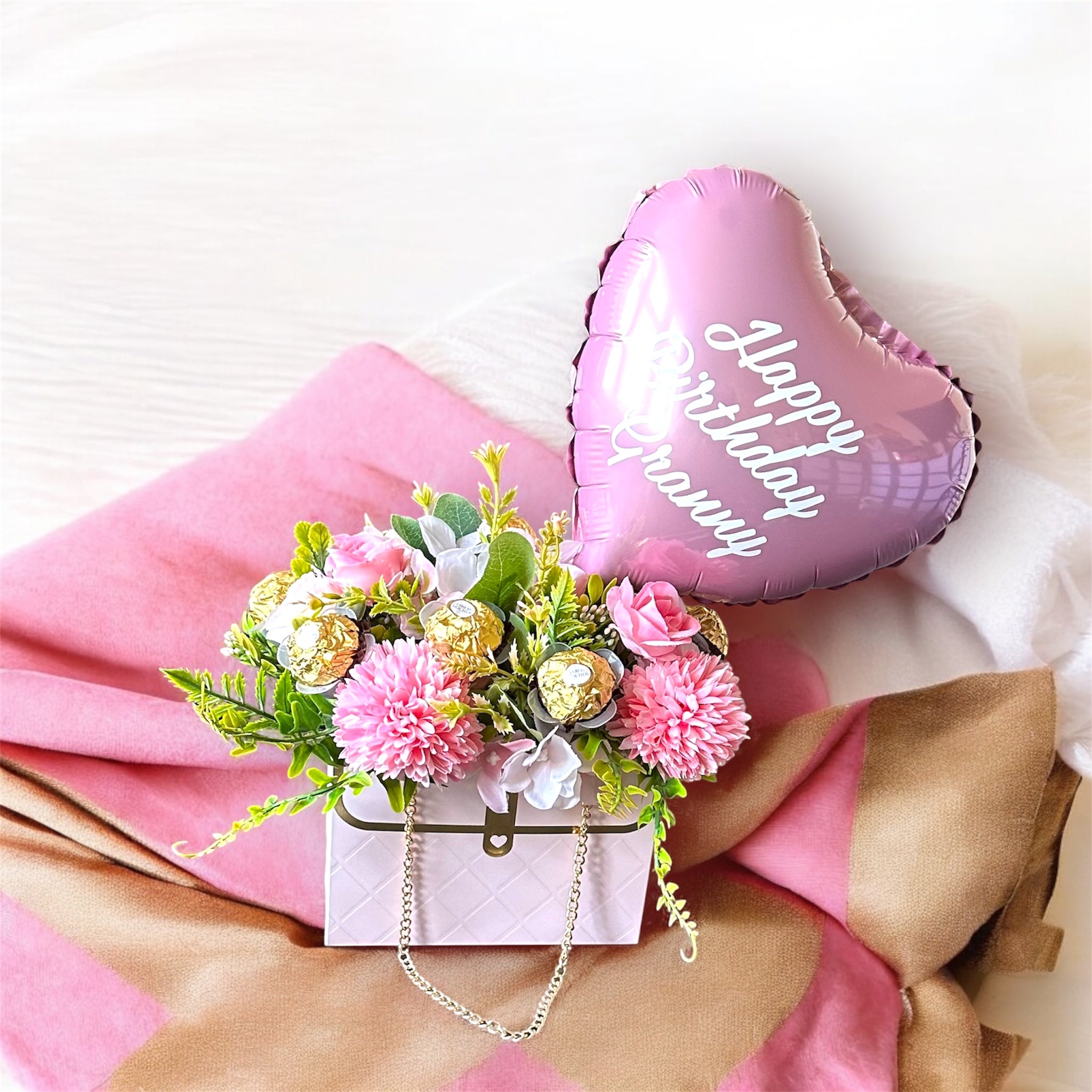 Ferrero Personalised Heart Balloon Gift Bag