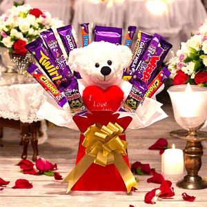 Cadbury Rose Teddy Bouquet
