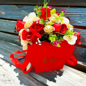 Ferrero Rocher Heart Shaped Flower Gift