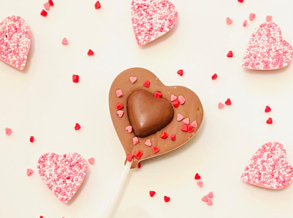 Heart Belgian Chocolate Lollipop